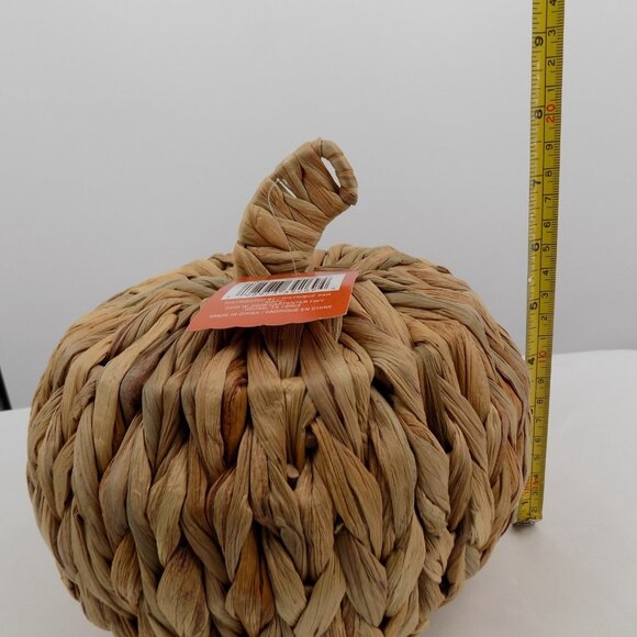 Ashland Heirloom Harvest Woven Rattan Pumpkin Tabletop Home Decoration Brown New - Picture 7 of 10